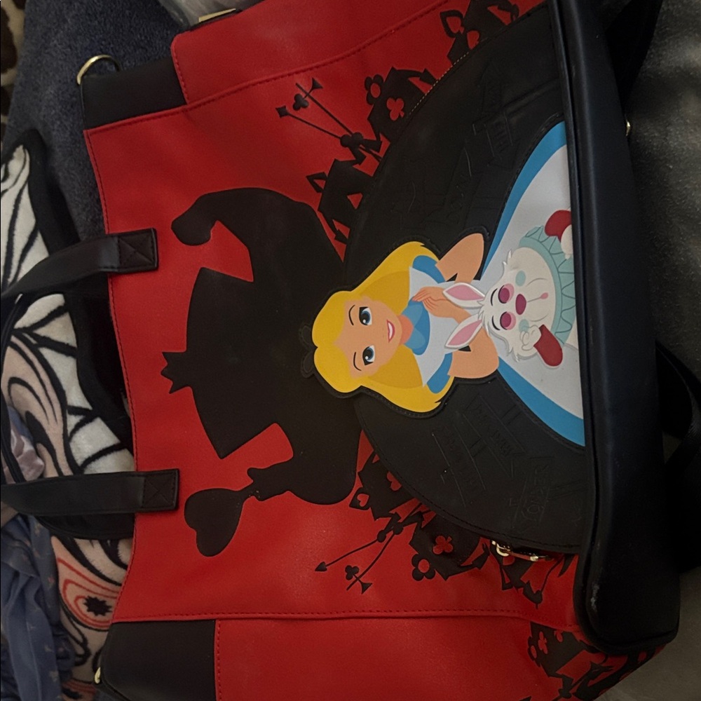 Disney Red and Black Alice Tote Bag
